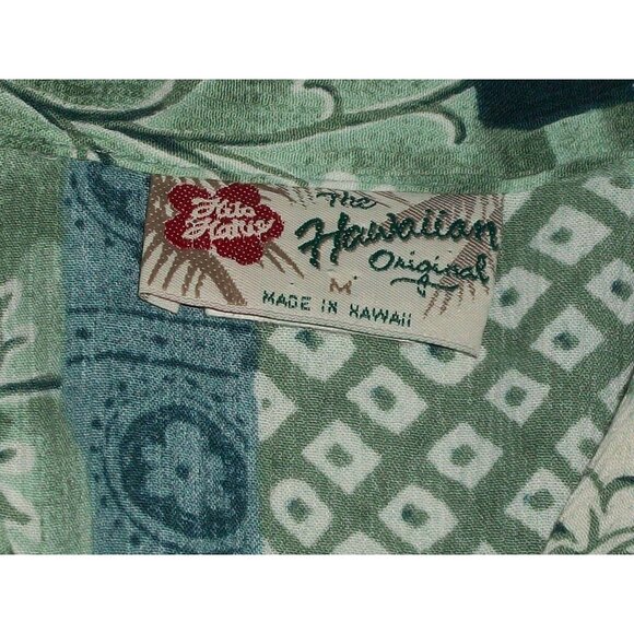 Hilo Hatties Womens Hawaiian Aloha Shirt Medium Tropical Teal Floral Hawaii Top - Picture 9 of 9